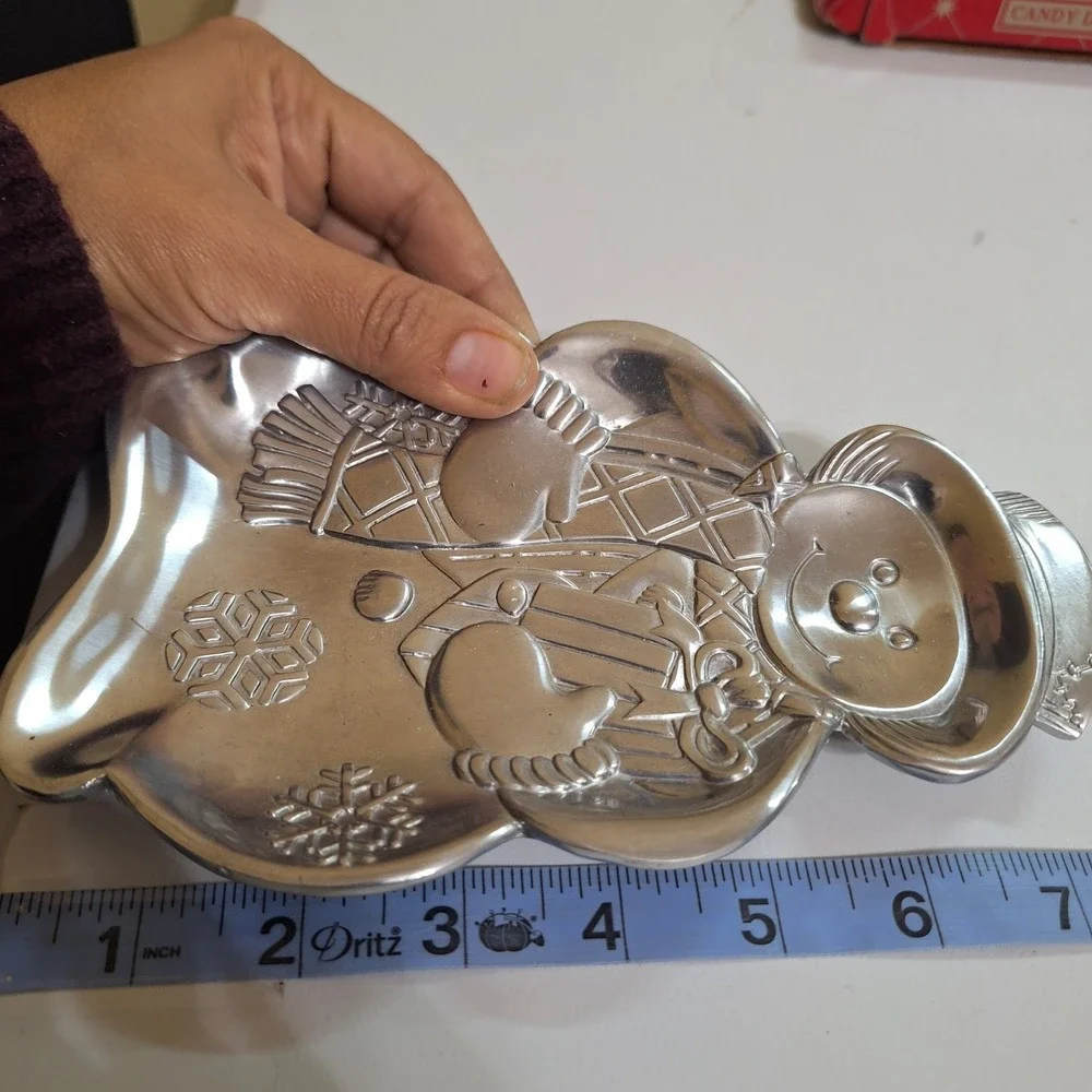 Vintage Christmas Kitchen‎ Lot Candy Dish Dip Bowl Spreader Bottle Stopper